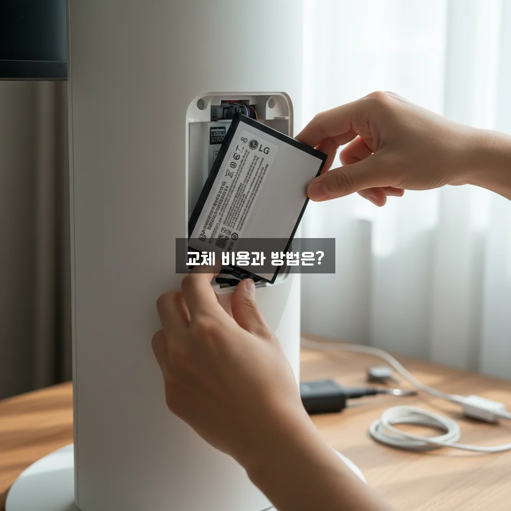LG 스탠바이미 배터리 방전 교체 비용 및 셀프 교체 관련 이미지 2