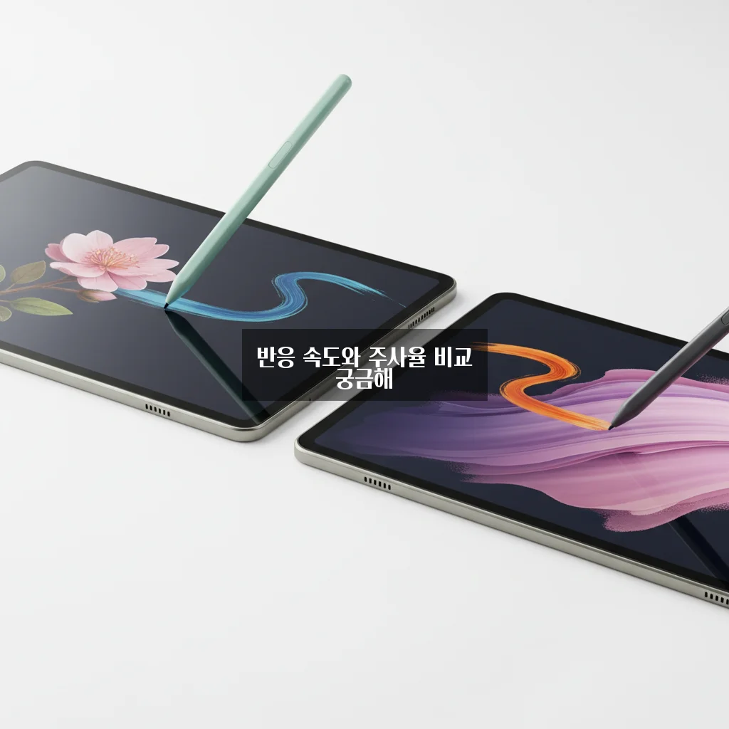 갤럭시탭 S9 FE vs S9: S펜 반응속도 및 화면 주사율 차이 관련 이미지 3