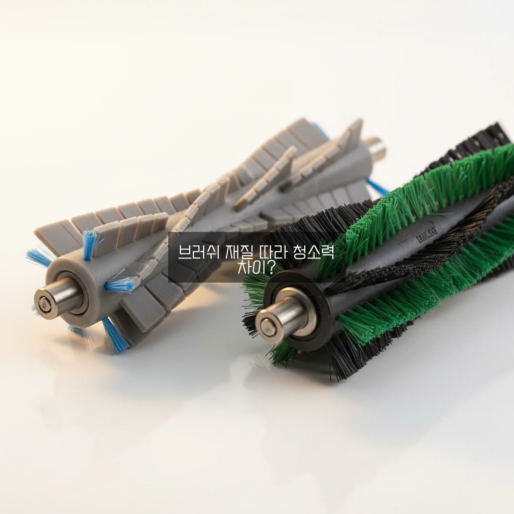 로봇청소기 머리카락 엉킴 없는 브러쉬 비교 (실리콘 vs 고무) 관련 이미지 3