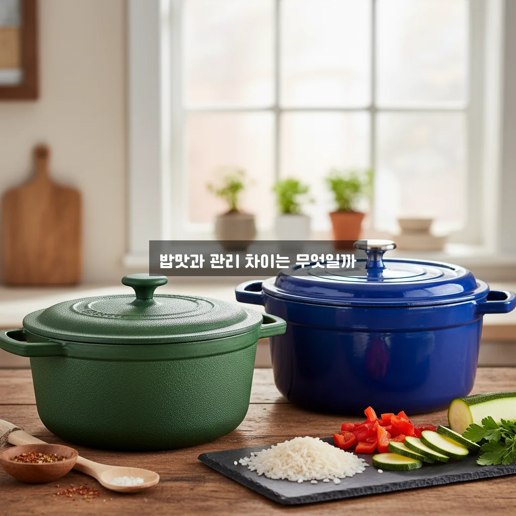 버미큘라 vs 스타우브: 무쇠 주물 냄비 밥맛 및 관리 난이도 관련 이미지 3