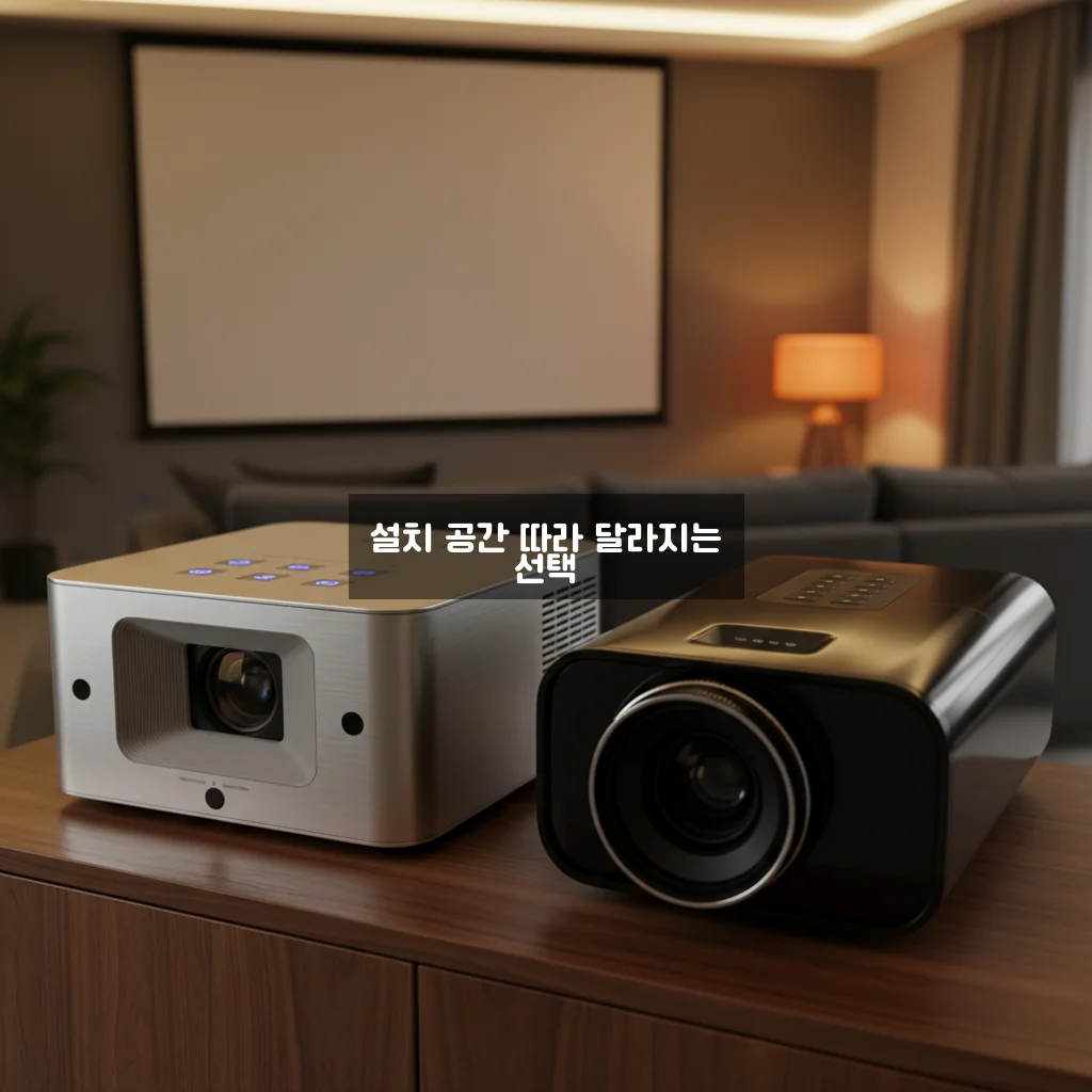 빔프로젝트 가정용 추천: 단초점 vs 장초점 거리 계산 관련 이미지 1