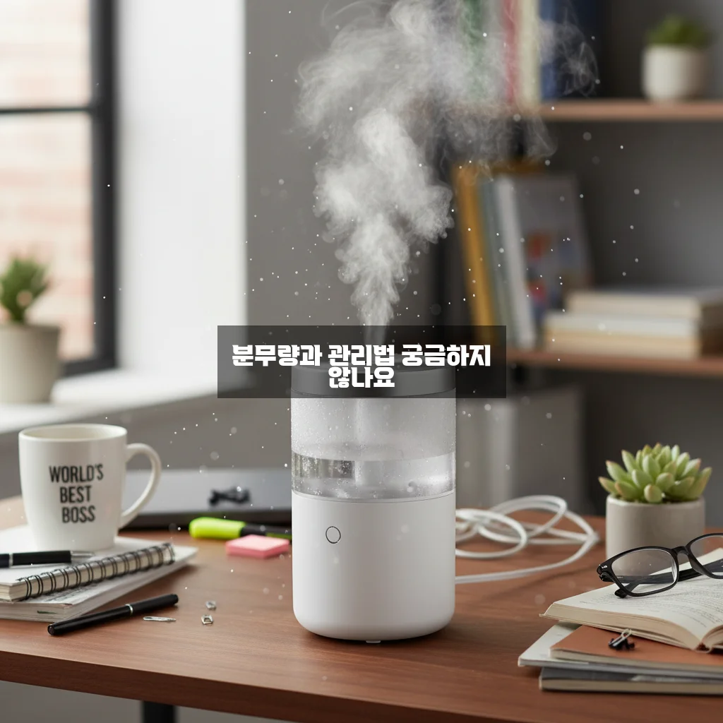 사무실 책상용 미니 가습기 분무량 좋은 것 (필터 없는) 관련 이미지 2