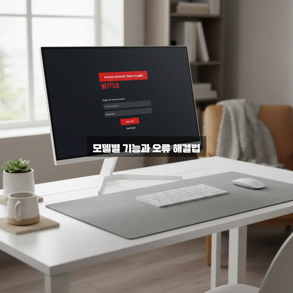 삼성 스마트모니터 M7 M8 차이 및 넷플릭스 로그인 오류 관련 이미지 1