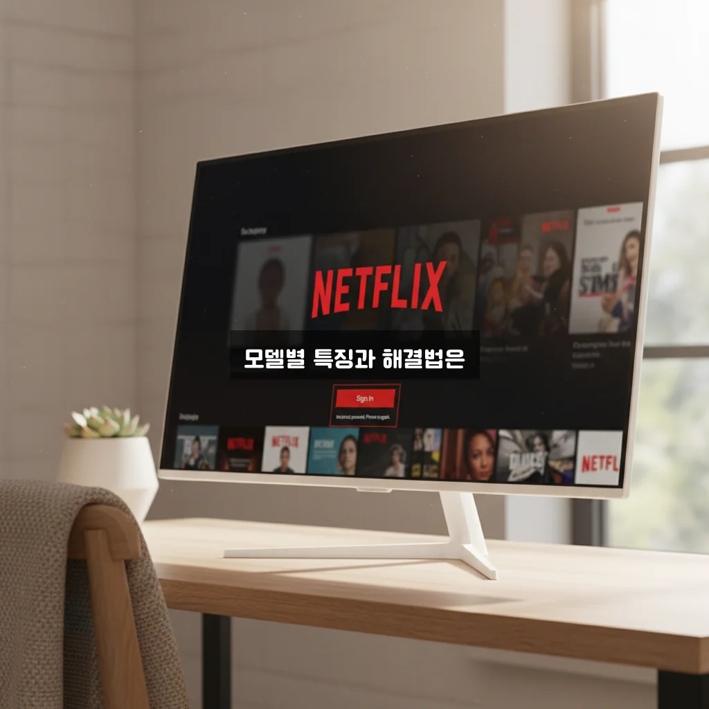 삼성 스마트모니터 M7 M8 차이 및 넷플릭스 로그인 오류 관련 이미지 3