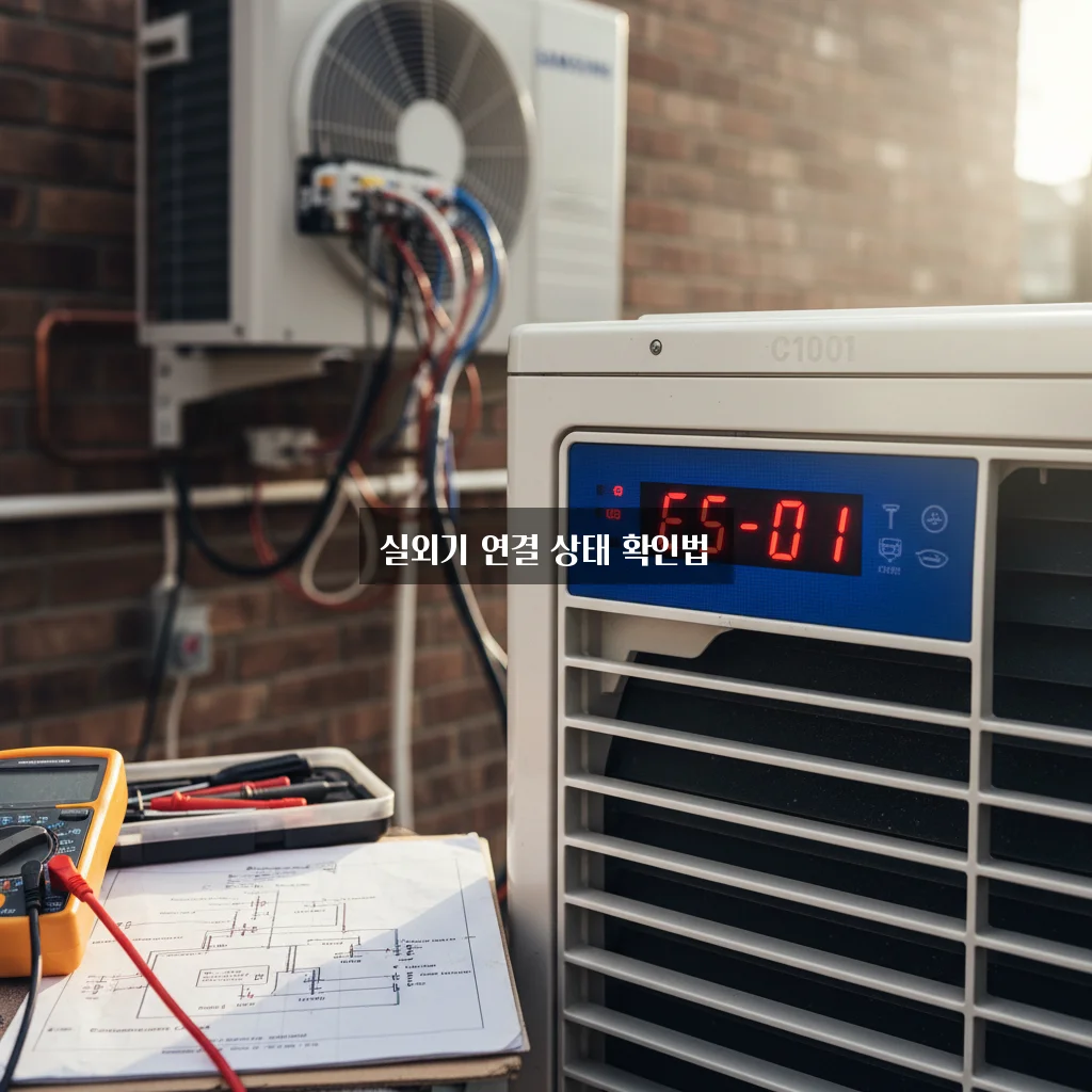 삼성 에어컨 C101 에러 코드 해결 (실외기 통신 점검) 관련 이미지 1