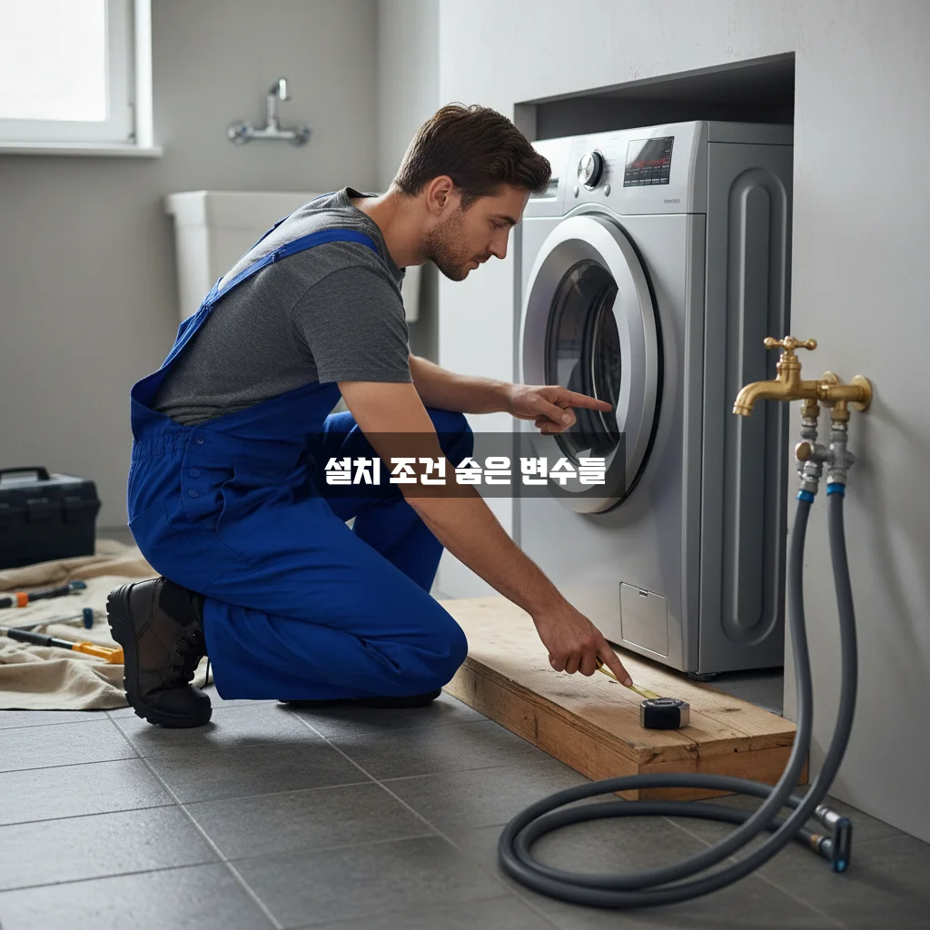 워시타워 설치 불가 판정 기준 (세탁실 턱, 수도꼭지) 관련 이미지 1