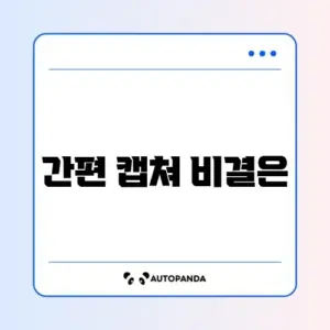 휴대폰 화면 캡쳐(스크린샷) 설정