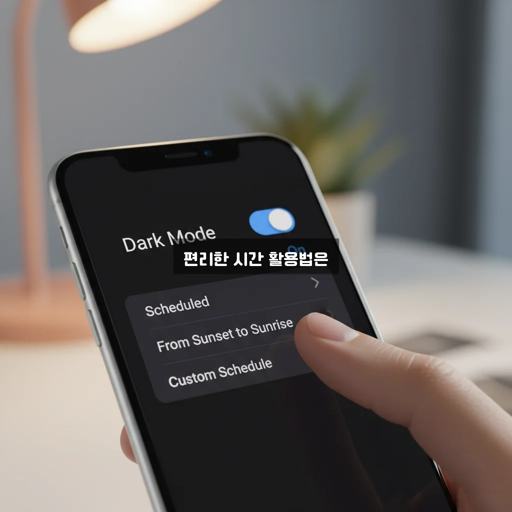 다크 모드 예약 설정 방법 관련 이미지 2