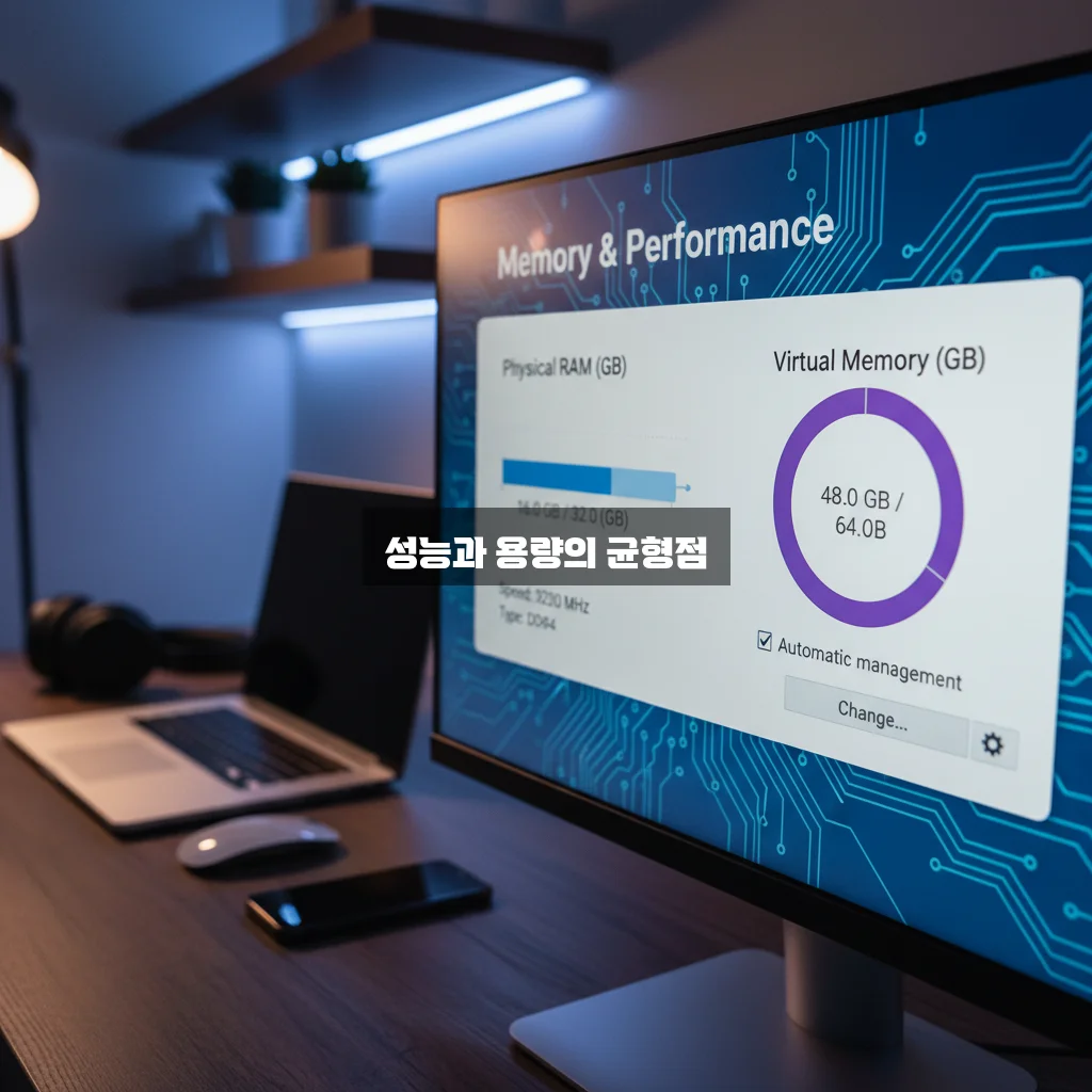 램(RAM) 플러스 가상 메모리 설정 관련 이미지 3