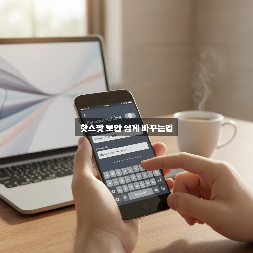 모바일 핫스팟 비밀번호 변경 관련 이미지 1