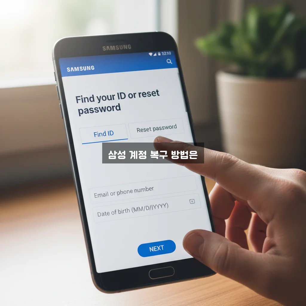 삼성 계정 비밀번호 찾기 관련 이미지 1