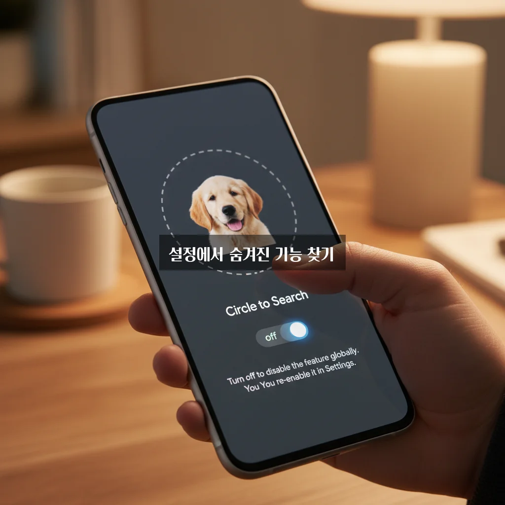 서클 투 서치(Circle to Search) 끄기 관련 이미지 1