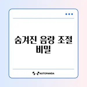 절대 볼륨 사용 안 함 설정