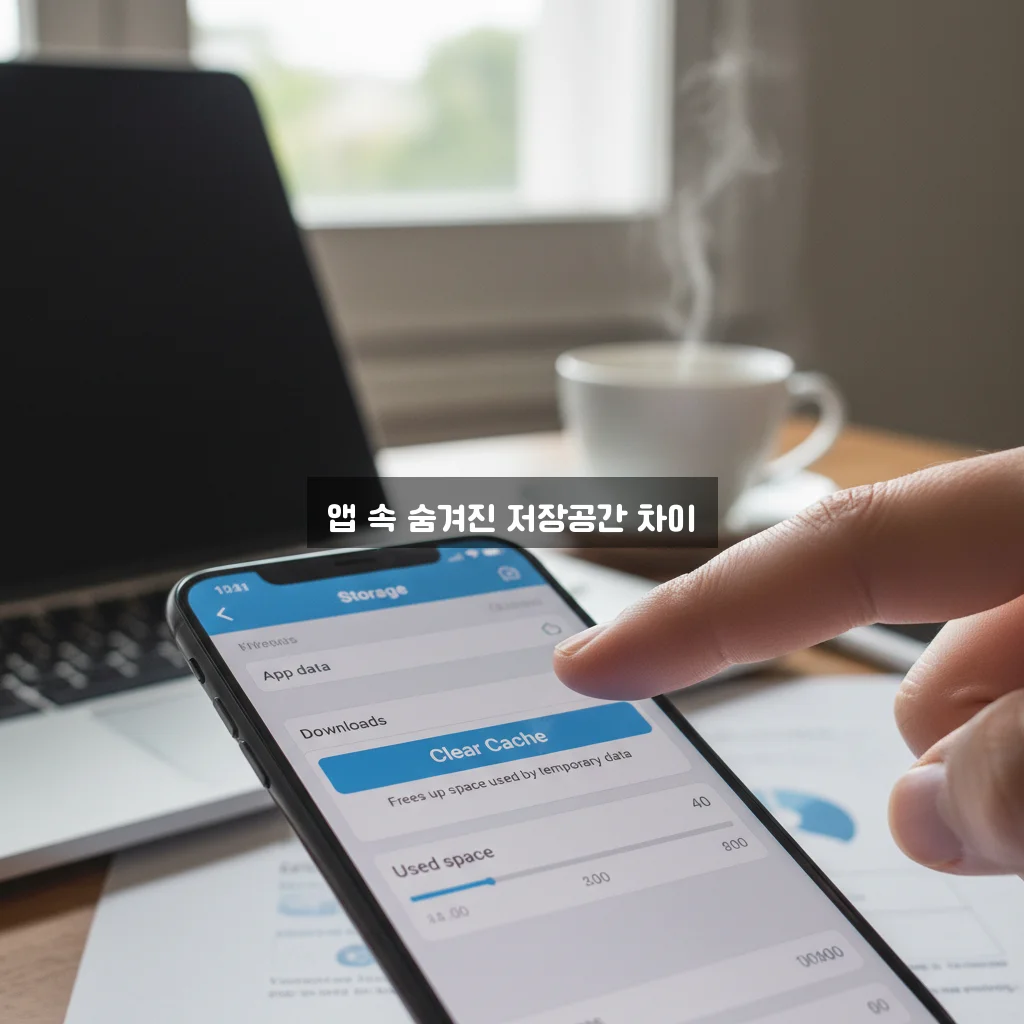 앱 캐시 및 데이터 삭제 차이점 관련 이미지 1