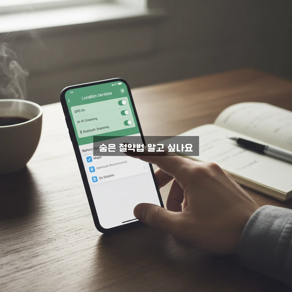 위치 서비스(GPS) 배터리 소모 줄이기 관련 이미지 1