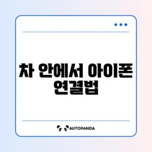 애플 카플레이 설정 방법