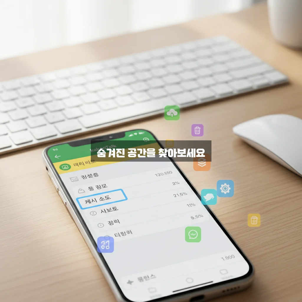 카카오톡 용량 줄이기(캐시 삭제) 관련 이미지 1
