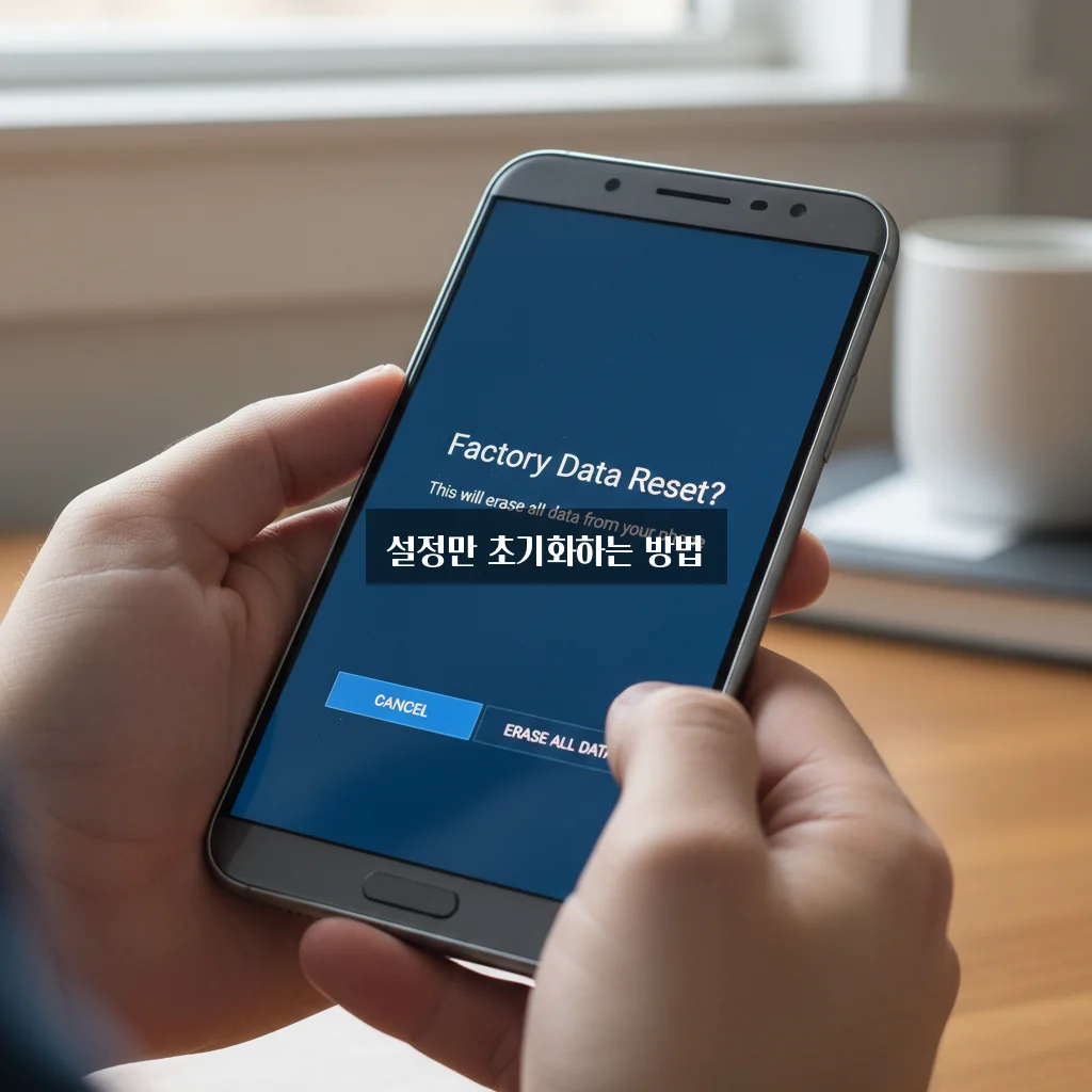 휴대폰 설정 초기화(데이터 유지) 관련 이미지 1