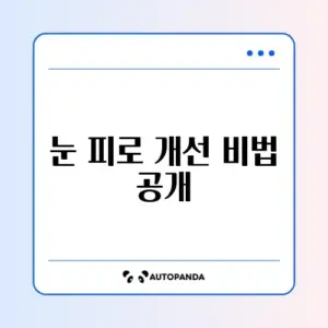 바쁜 사람을 위한 눈건강 3개월 비교 가이드 알아보기