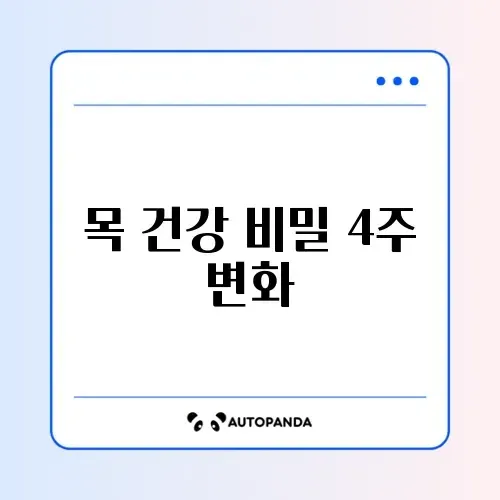 거북목 효과 4주 저당 완벽 정리 가이드 썸네일