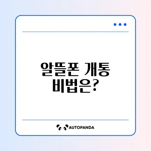 알뜰폰 개통 및 초기화 방법 완벽 가이드 체크리스트 썸네일