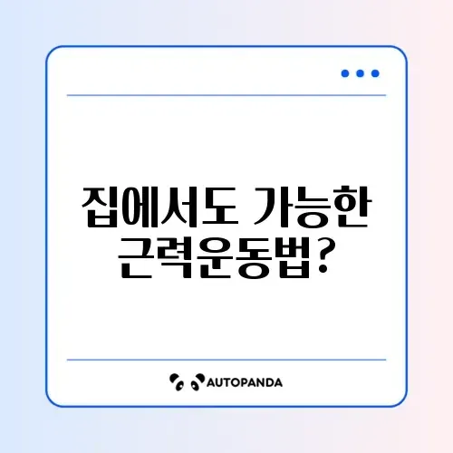주 3회 헬스장 없이 하는 근력운동 비교 가이드 썸네일
