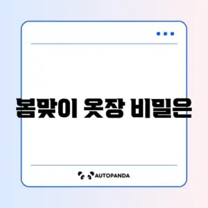 봄 옷장정리 완벽 가이드 알아보기