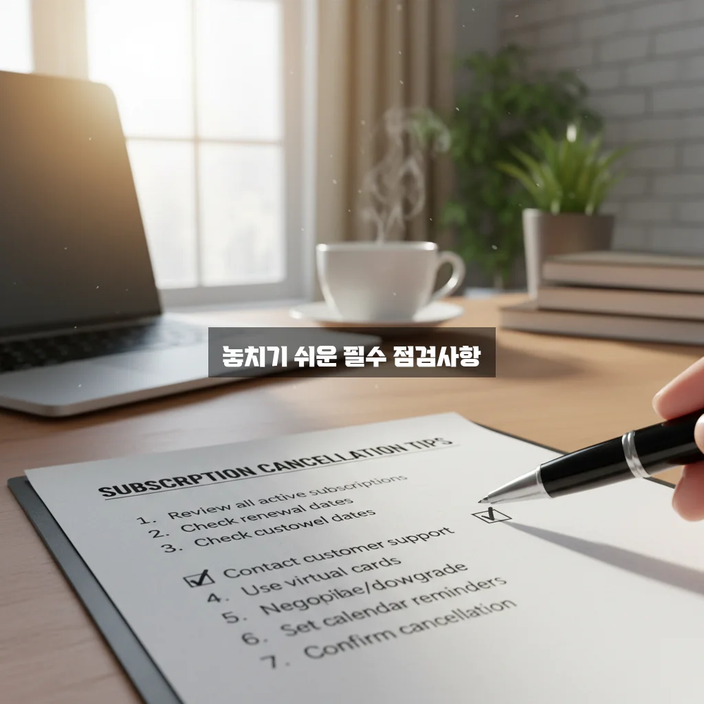 정기구독 해지 전 꼭 확인해야 할 체크리스트 완벽 정리 관련 이미지 1