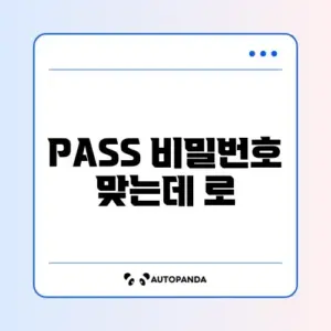 PASS 비밀번호 맞는데 로그인 실패