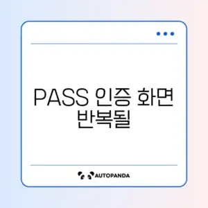 PASS 인증 화면 반복될 때