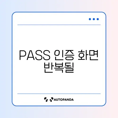 PASS 인증 화면 반복될 때 썸네일