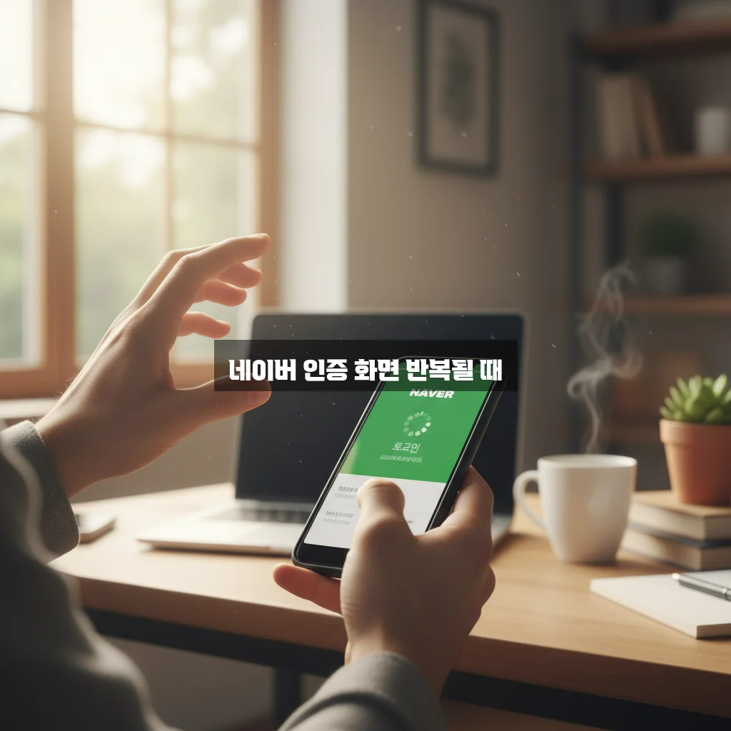 네이버 인증 화면 반복될 때 관련 이미지 3