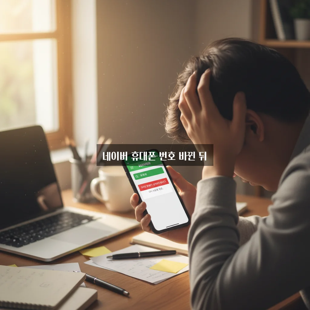 네이버 휴대폰 번호 바뀐 뒤 로그인 문제 관련 이미지 1