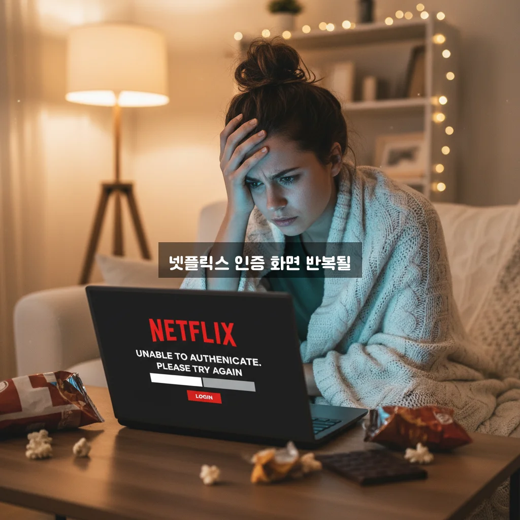 넷플릭스 인증 화면 반복될 때 관련 이미지 3