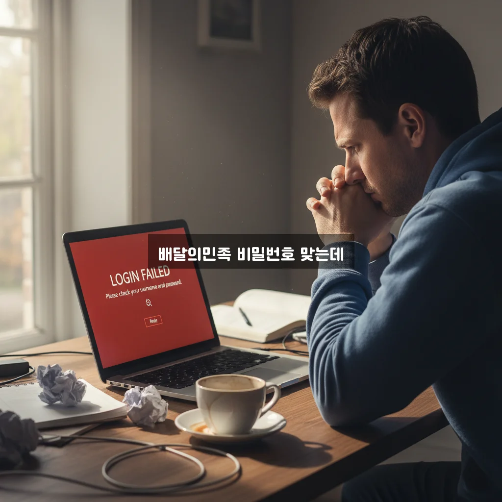 배달의민족 비밀번호 맞는데 로그인 실패 관련 이미지 1
