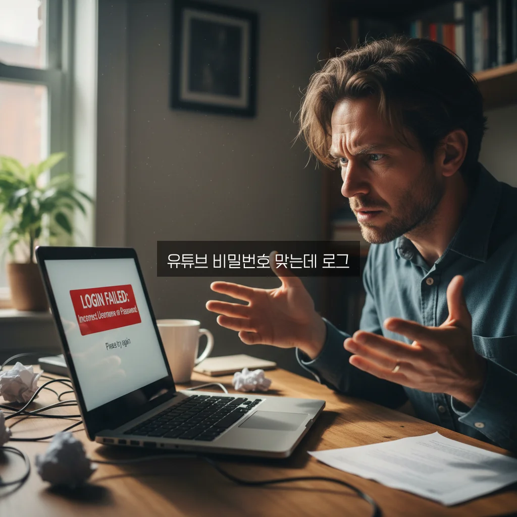유튜브 비밀번호 맞는데 로그인 실패 관련 이미지 1
