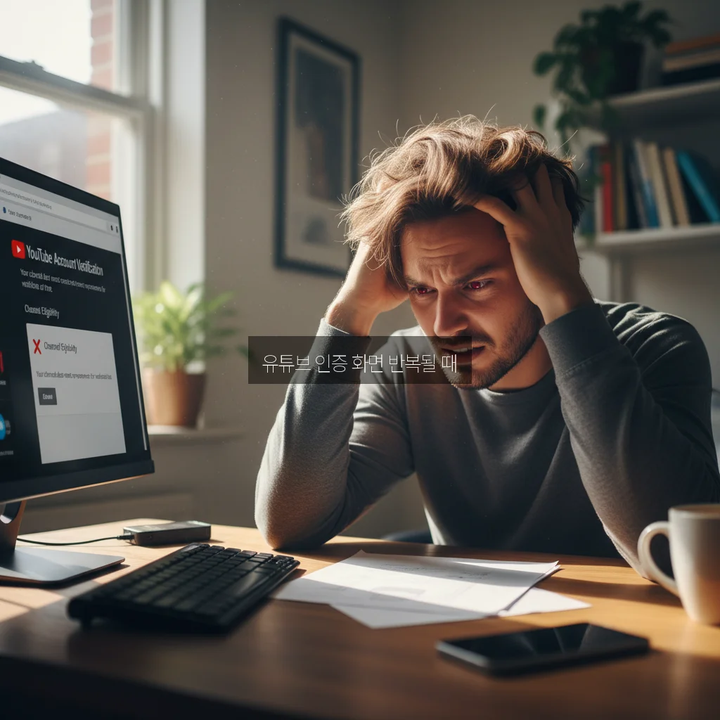 유튜브 인증 화면 반복될 때 관련 이미지 1
