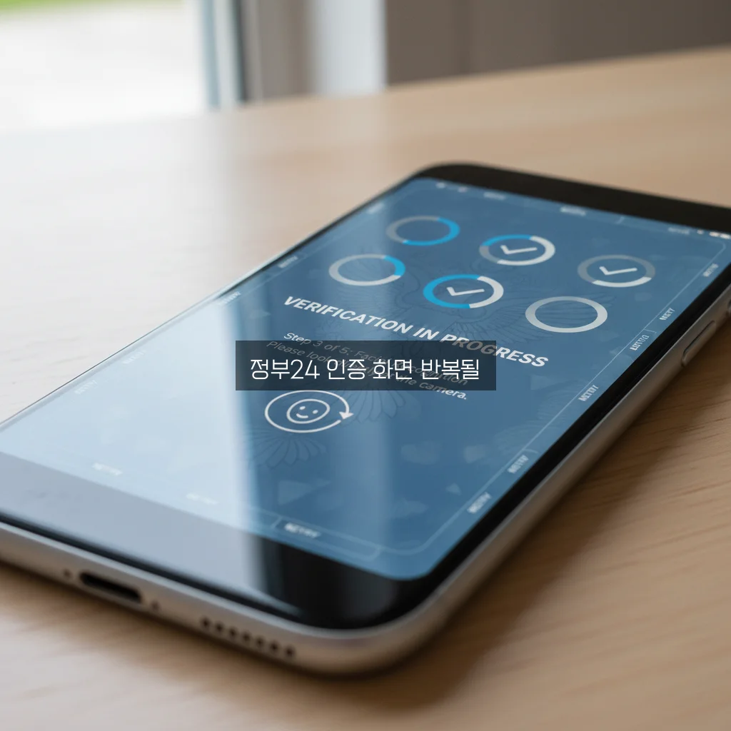 정부24 인증 화면 반복될 때 관련 이미지 1