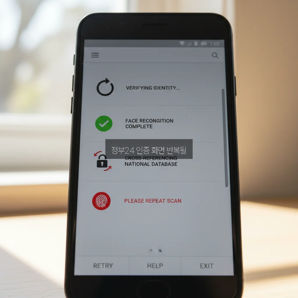 정부24 인증 화면 반복될 때 관련 이미지 2