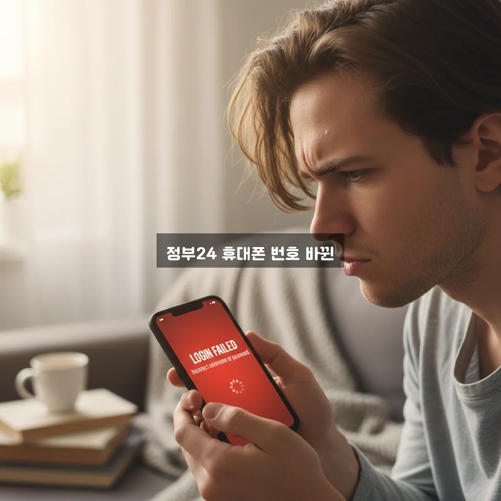 정부24 휴대폰 번호 바뀐 뒤 로그인 문제 관련 이미지 1