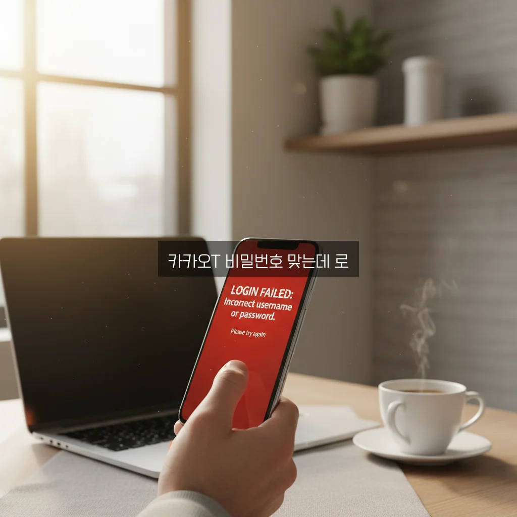 카카오T 비밀번호 맞는데 로그인 실패 관련 이미지 1