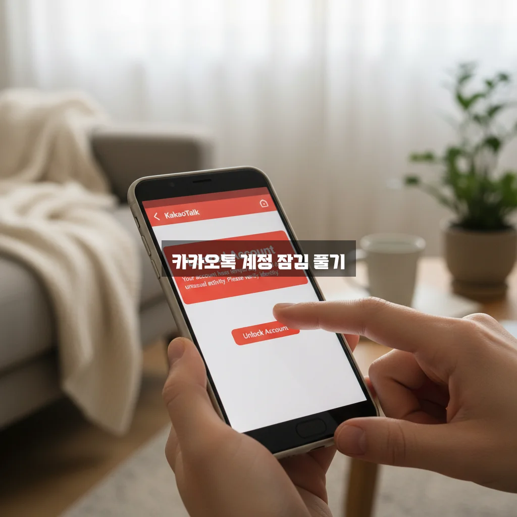 카카오톡 계정 잠김 풀기 관련 이미지 1