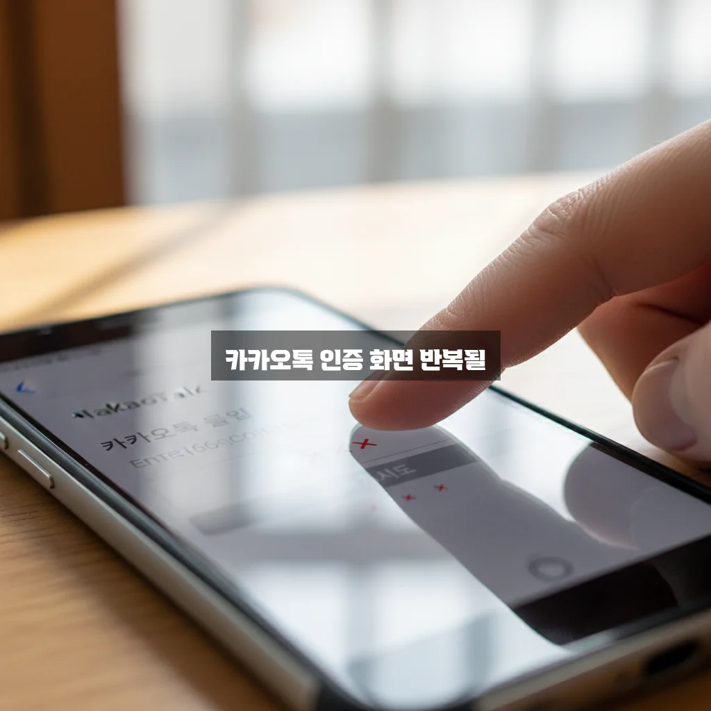 카카오톡 인증 화면 반복될 때 관련 이미지 2