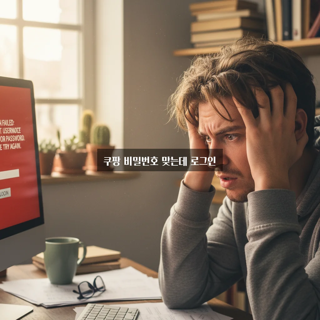 쿠팡 비밀번호 맞는데 로그인 실패 관련 이미지 1