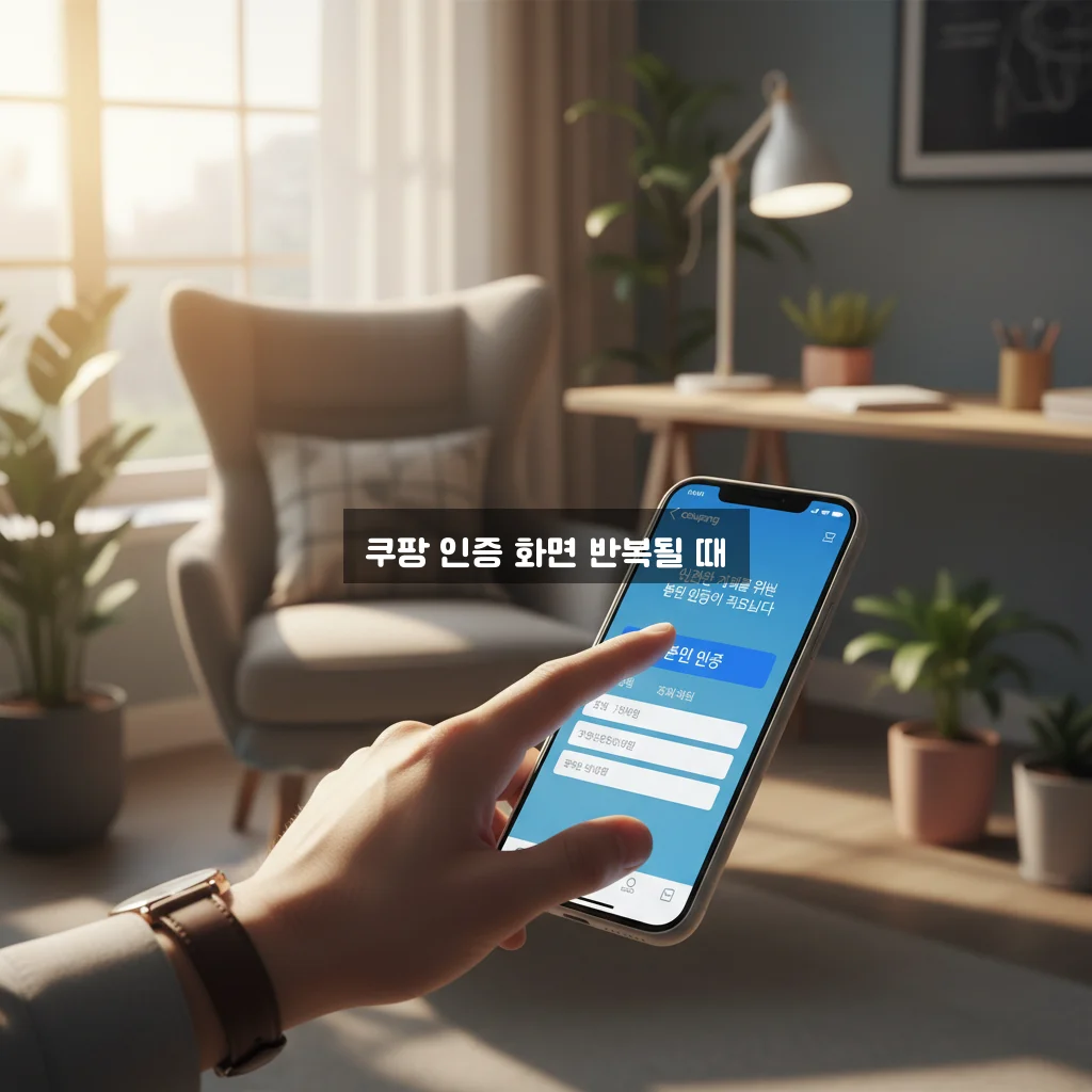 쿠팡 인증 화면 반복될 때 관련 이미지 1