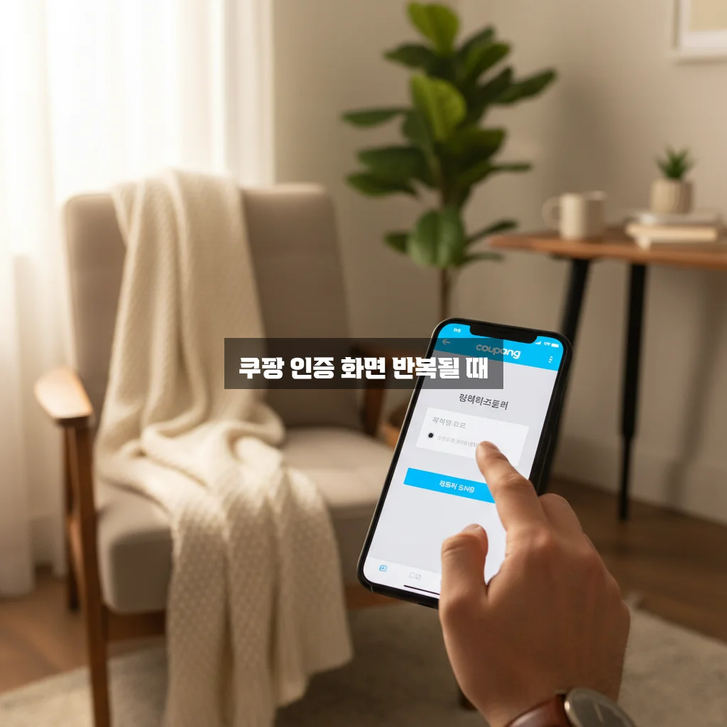 쿠팡 인증 화면 반복될 때 관련 이미지 2