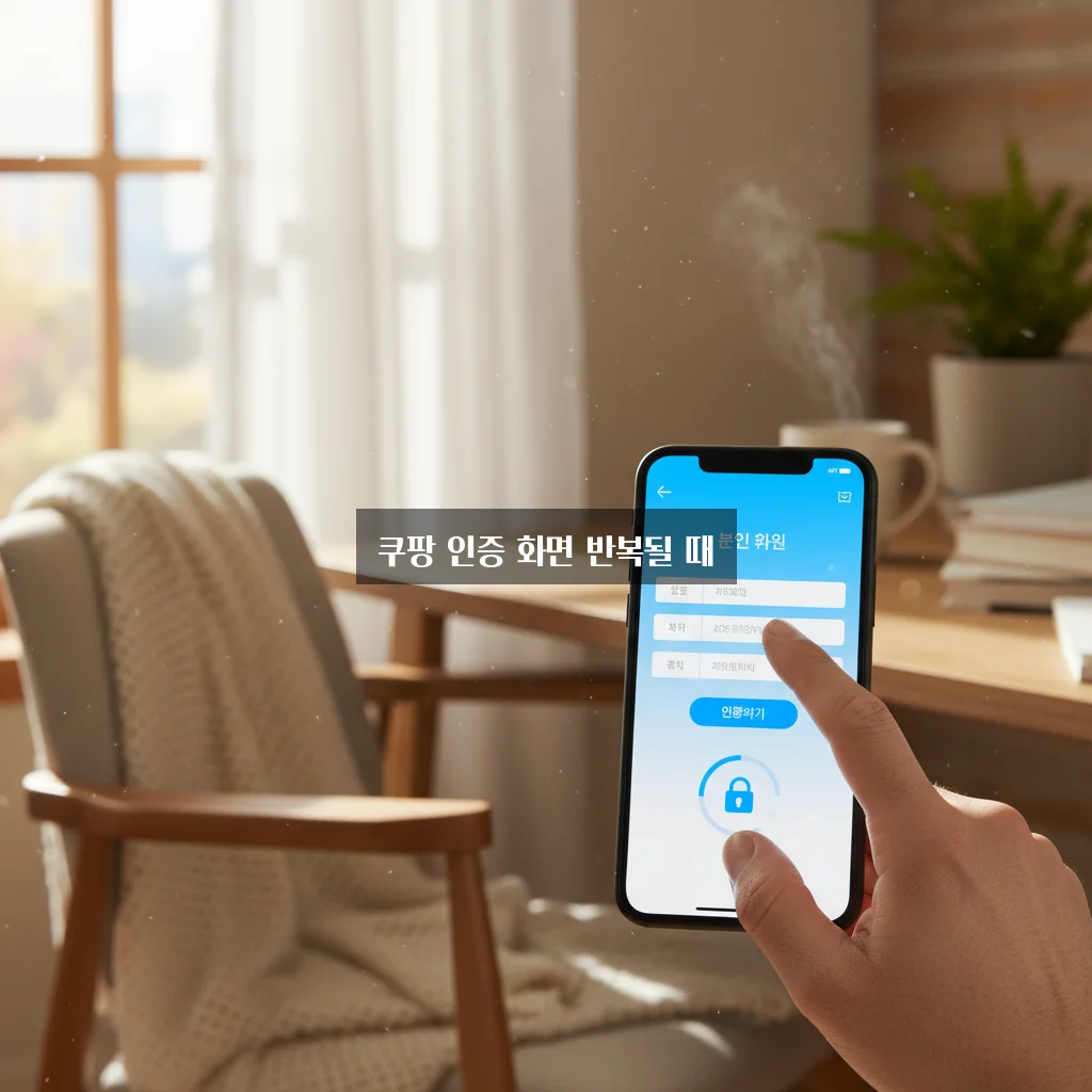 쿠팡 인증 화면 반복될 때 관련 이미지 3