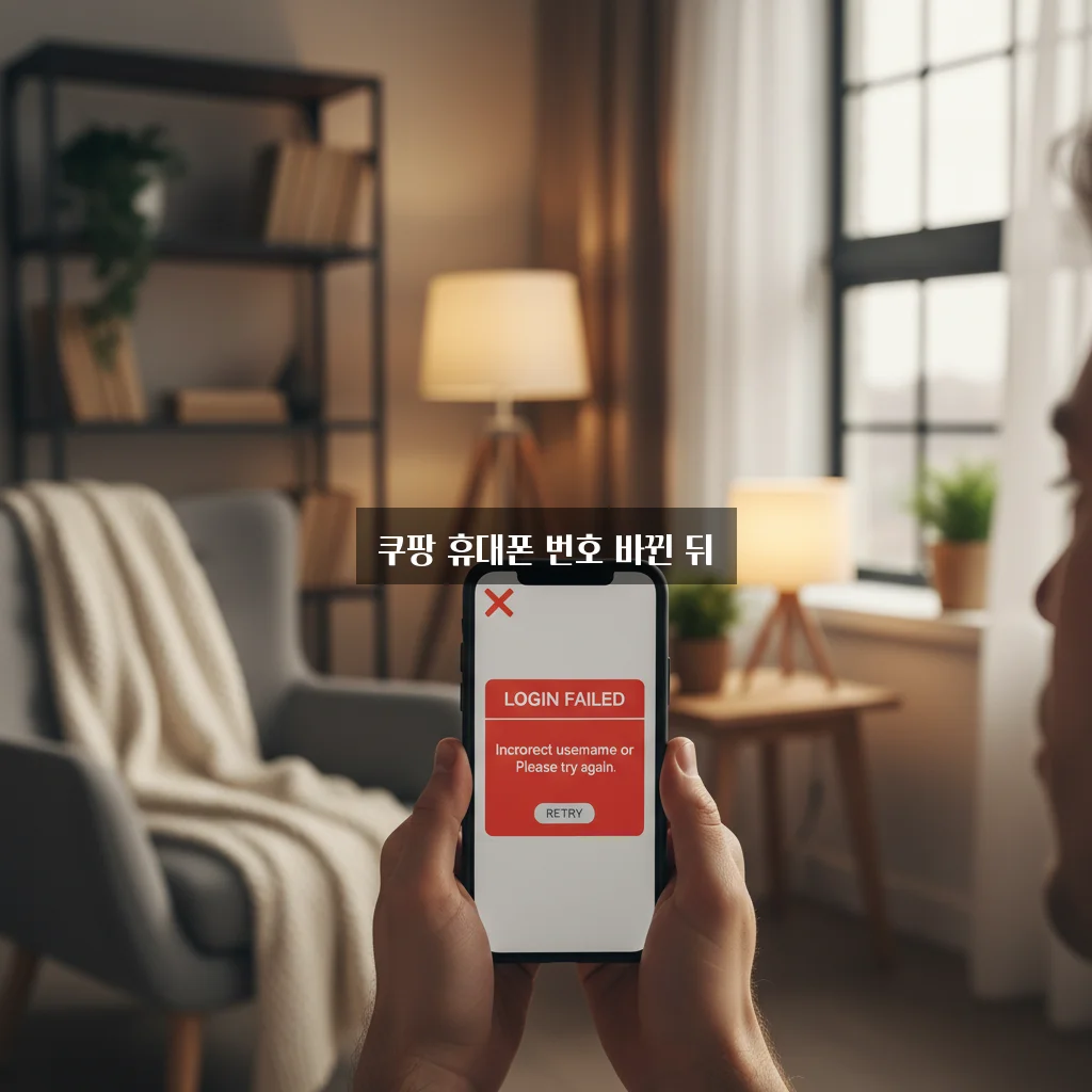 쿠팡 휴대폰 번호 바뀐 뒤 로그인 문제 관련 이미지 1