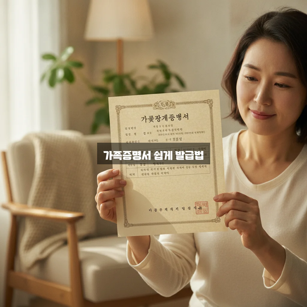 가족관계증명서 인터넷 발급 완벽 가이드 알아보기 관련 이미지 2
