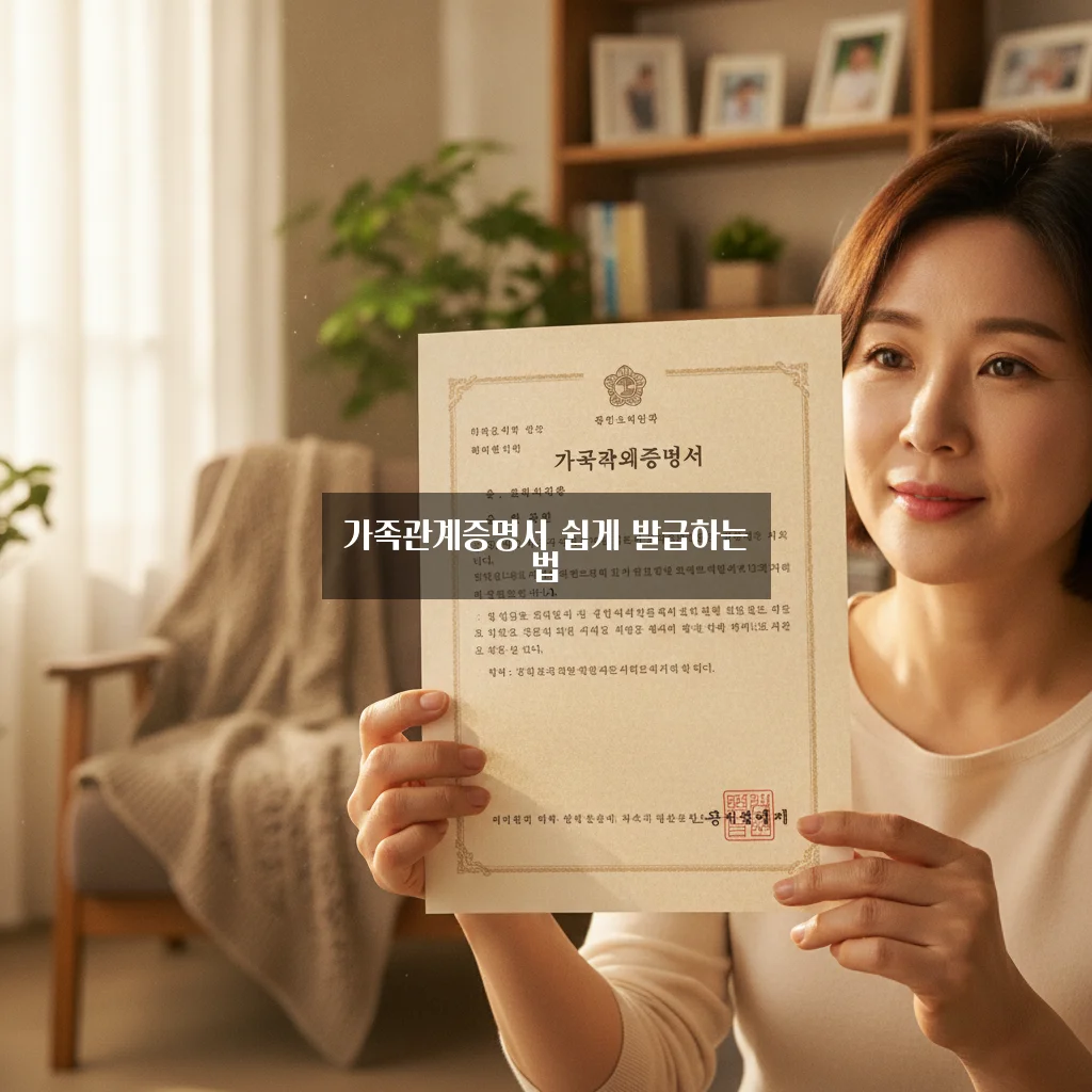 가족관계증명서 인터넷 발급 완벽 가이드 알아보기 관련 이미지 3